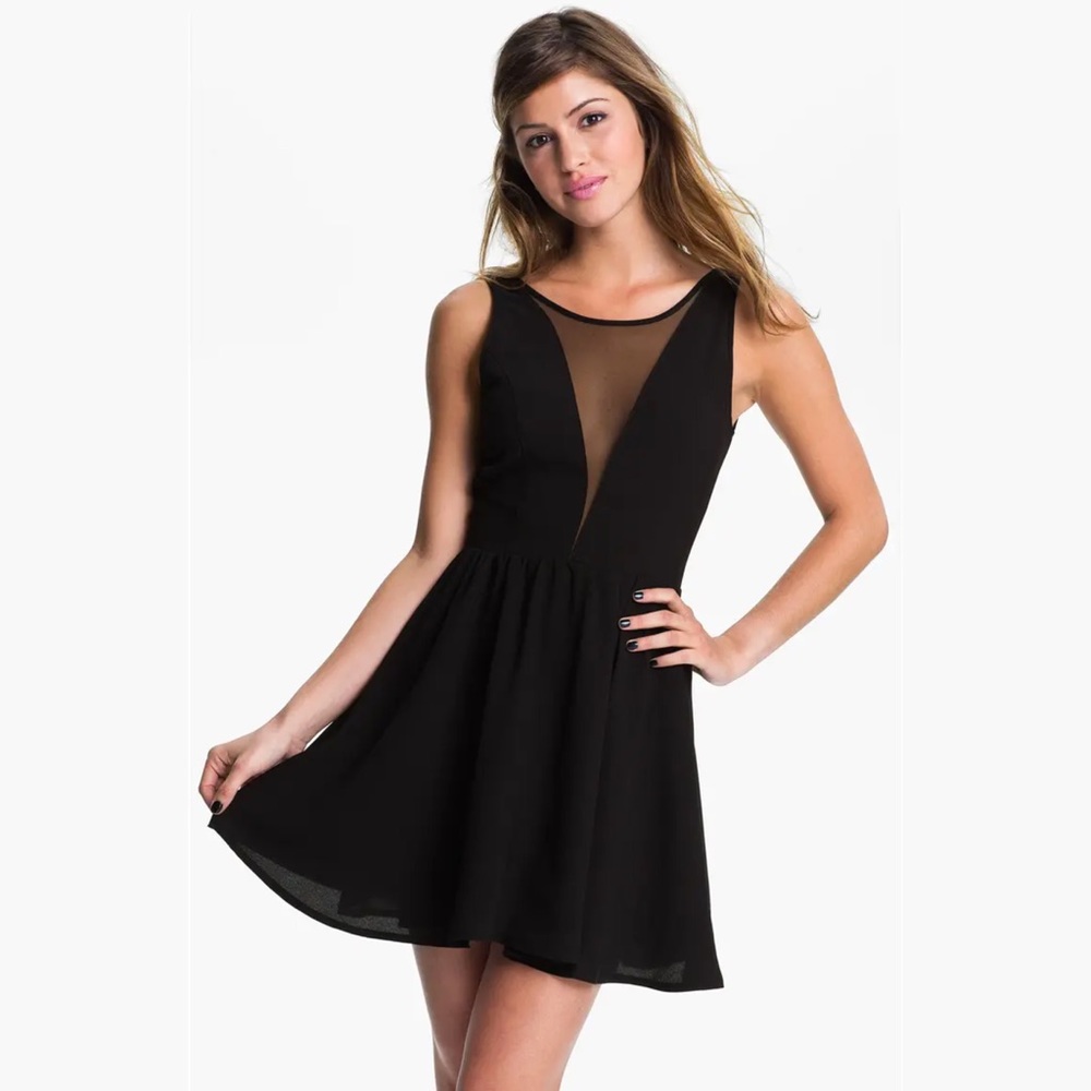 Keepsake Midnight City Mesh Fit&Flare‎ Mini Dress